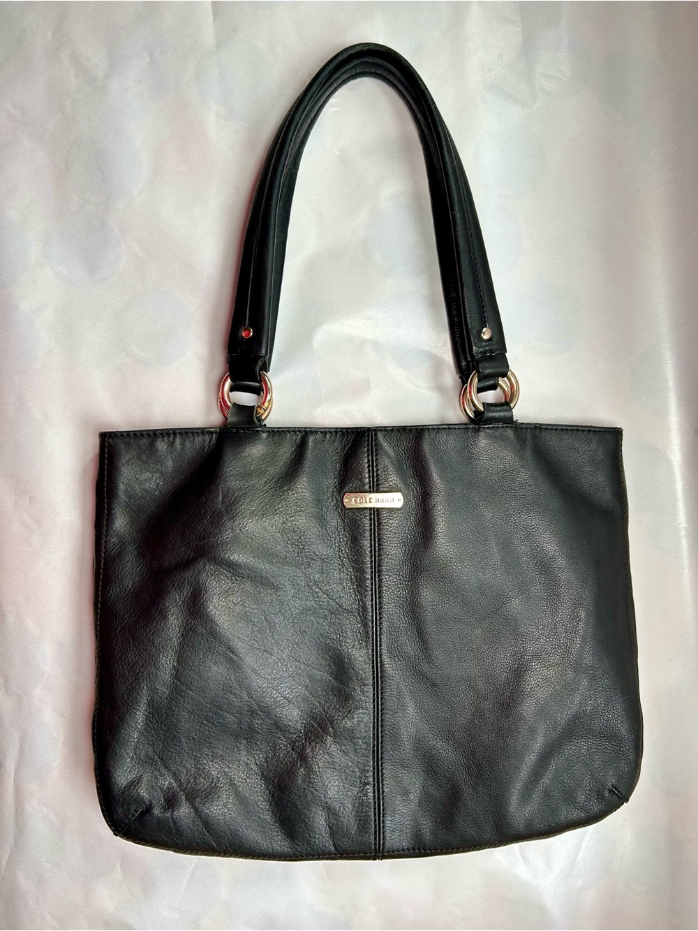 Cole Haan Black Leather Shoulder Tote